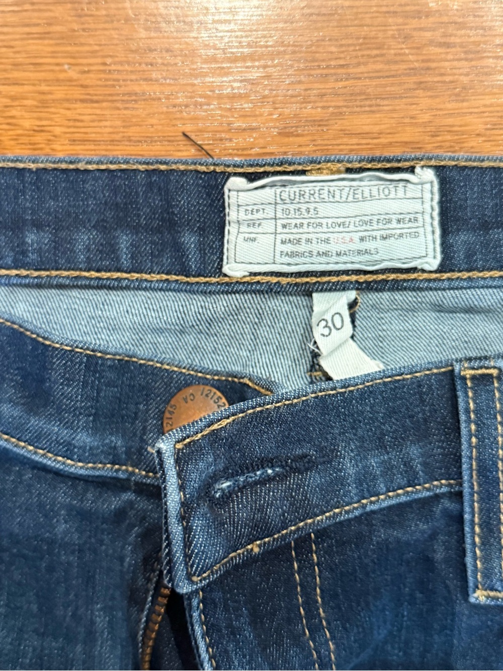 Current/Elliott Men's Dark Blue Slim Straight Jeans